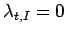 $\displaystyle \lambda_{t,I} = 0$