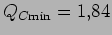 $ Q_{C\text{min}} = 1.84$