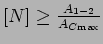 $ [N] \geq \frac{A_{1-2}}{A_{C\text{max}}}$